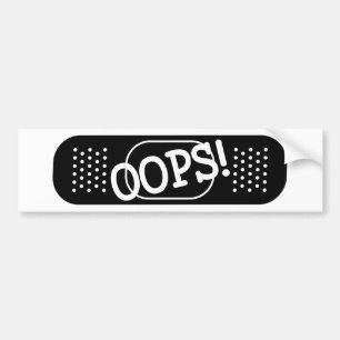 AUTOCOLLANT DE VOITURE OUPS !