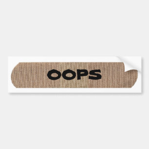 AUTOCOLLANT DE VOITURE OUPS 