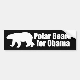 Autocollant De Voiture Ours blancs pour Obama