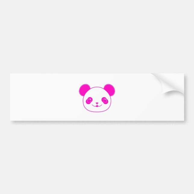 Autocollant De Voiture Ours rose Kawaii Panda (Devant)