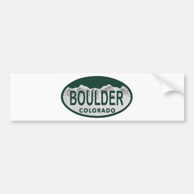 Autocollant De Voiture Ovale de permis de Boulder (Devant)
