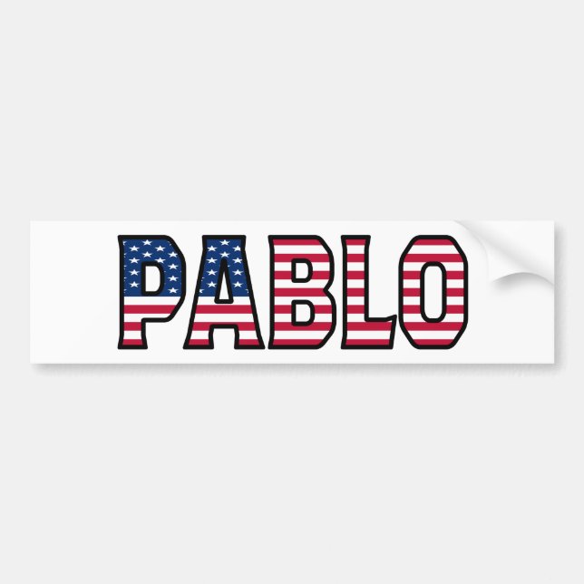 Autocollant De Voiture Pablo Nom Vorname USA Aufkleber Sticker Auto (Devant)