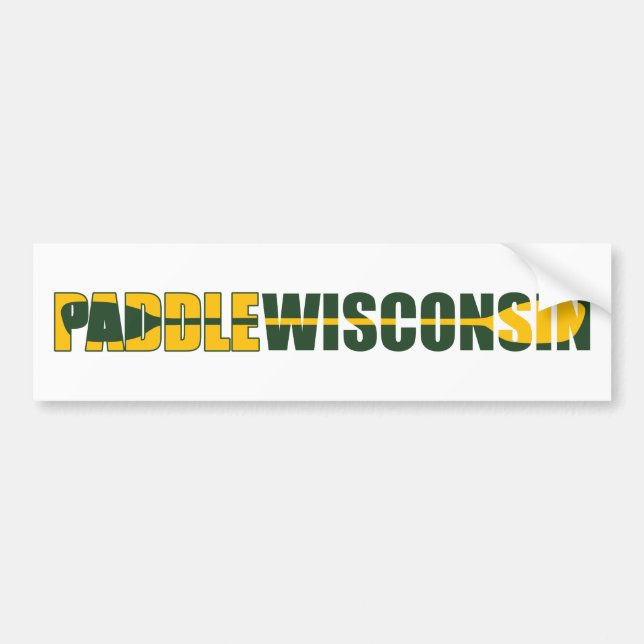 Autocollant De Voiture Paddle Wisconsin Kayaking (Devant)