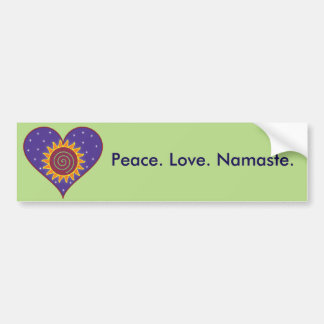 Autocollant De Voiture Paix. Amour. Namaste. Adhésif pour pare-chocs