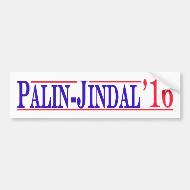 Autocollant De Voiture Palin - Jindal 2016 ! (Devant)