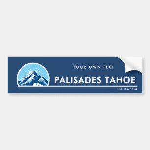 Autocollant De Voiture Palisades Tahoe Californie station de ski montagne