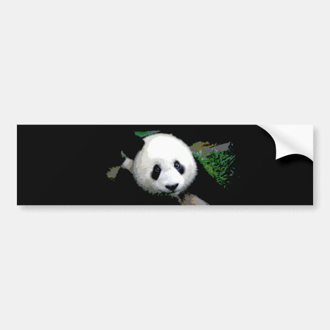 Autocollant De Voiture Panda Pop Art (Devant)