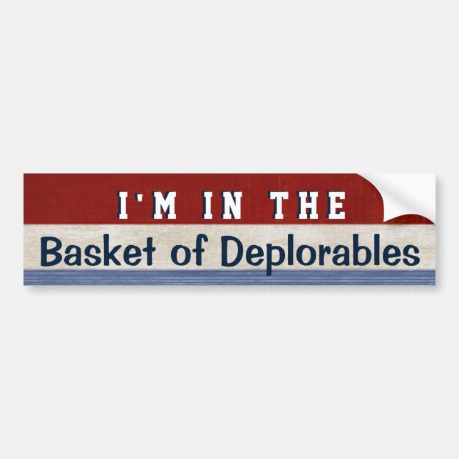 Autocollant De Voiture Panier de citation drôle de Hillary d'élection de (Devant)