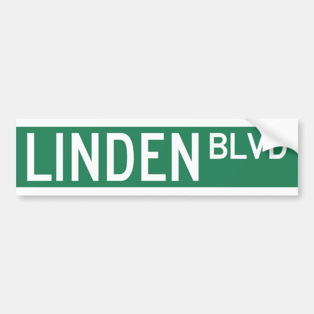 Autocollant De Voiture Panneau Boulevard Linden (Devant)