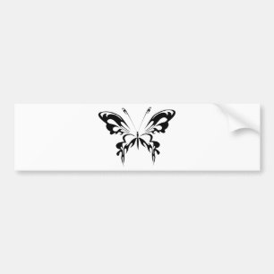 Autocollant De Voiture Papillon noir abstrait