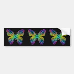 Autocollant De Voiture Papillon psychédélique