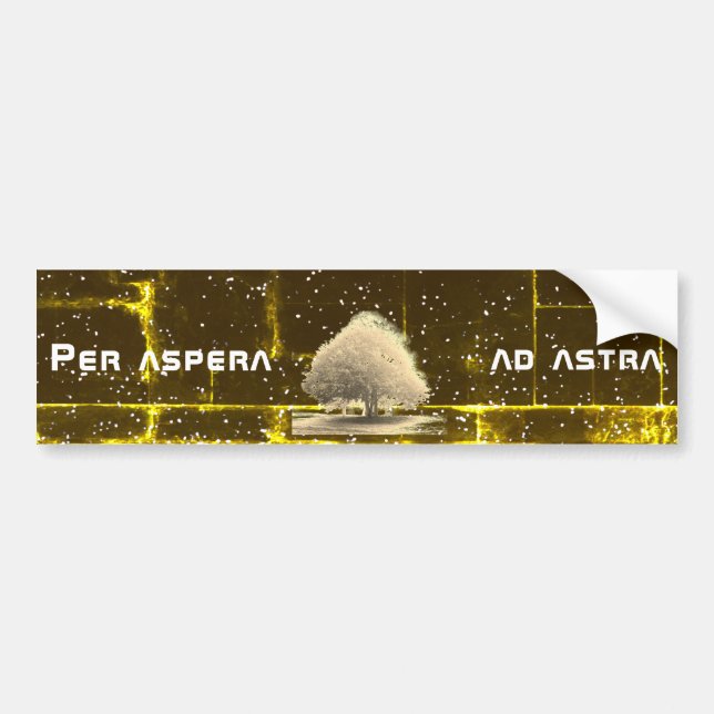 Autocollant De Voiture Par aspera ad astra (Devant)