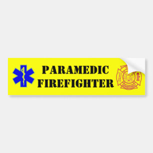 Autocollant De Voiture PARAMEDIC-FIREFIGHTER - adhésif pour pare-chocs