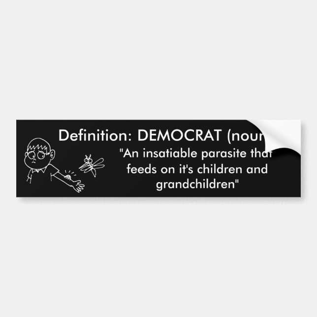 Autocollant De Voiture Parasites Democratic (Devant)