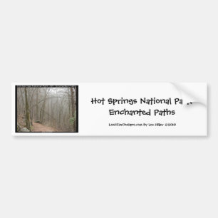 Autocollant De Voiture Parc national des sources chaudes, AR - Chemins en