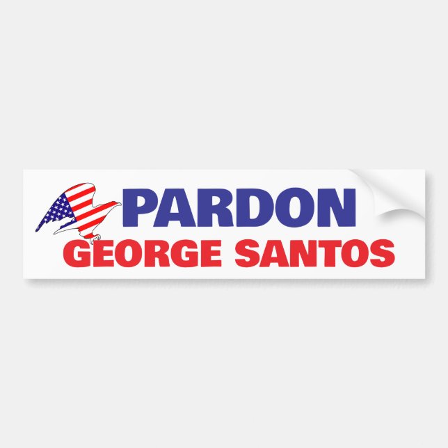 Autocollant De Voiture PARDON GEORGE SANTOS punishment too harsh free him (Devant)