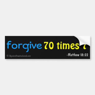 Autocollant De Voiture Pardonne 70 fois 7 citation bible