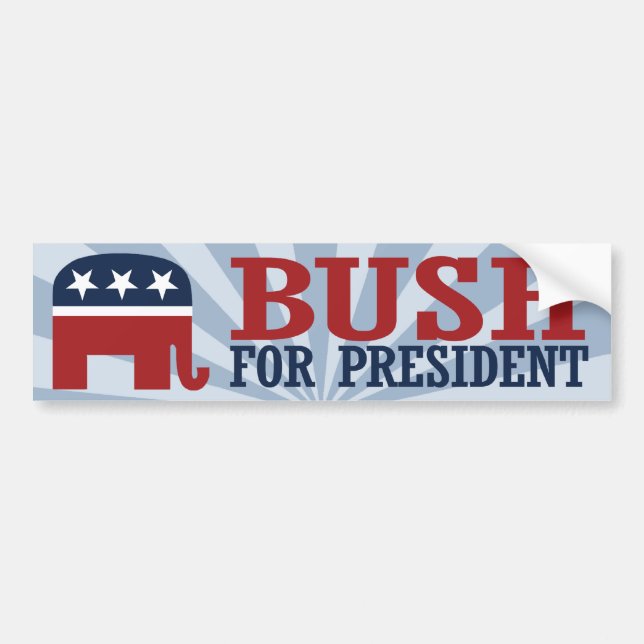 AUTOCOLLANT DE VOITURE PARE-CHOCS RÉPUBLICAIN DE BUSH 2016 - .PNG (Devant)