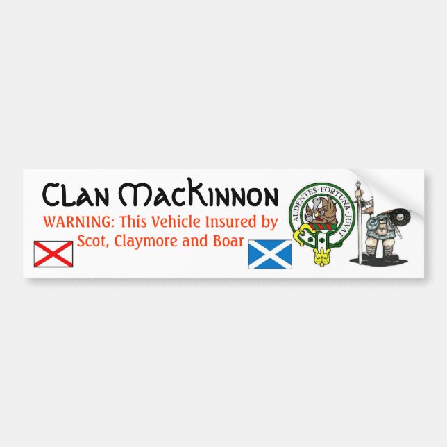 Autocollant De Voiture Pare-chocs Sticker-1 de MacKinnon de clan (Devant)
