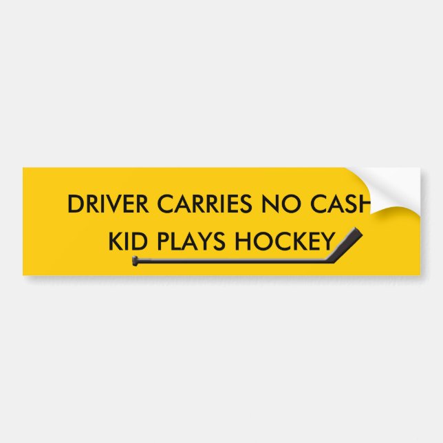 AUTOCOLLANT DE VOITURE PARENTS D'HOCKEY HORS D'ARGENT LIQUIDE (Devant)