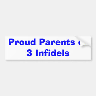 Autocollant De Voiture Parents fiers de 3 infidèles
