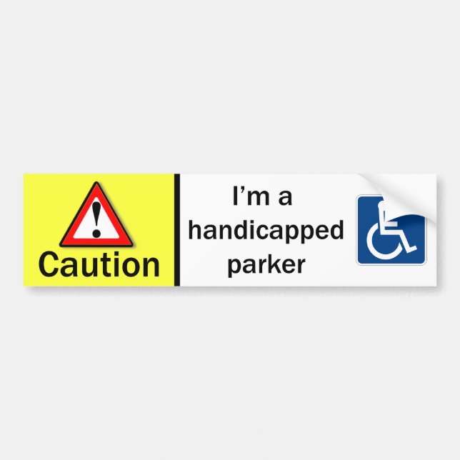 Autocollant De Voiture Parker handicapé (Devant)
