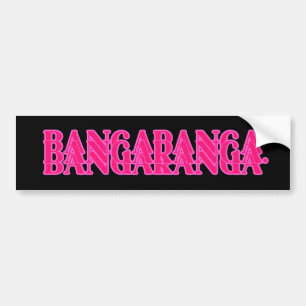 Autocollant De Voiture Parole de chanson Bangaranga (rose chaud)