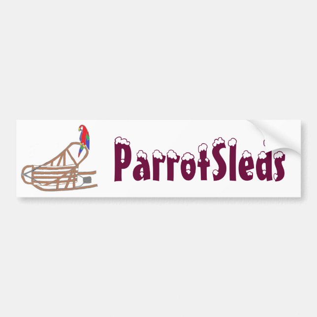 Autocollant De Voiture ParrotSleds - adhésif pour pare-chocs (Devant)