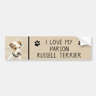 Autocollant De Voiture Parson Jack Russell Terrier Peinture - Chien Art