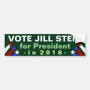 Autocollant De Voiture Parti Vert 2016 du Président Election de Jill