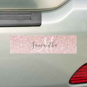 Autocollant De Voiture Parties scintillant rose moderne étincelles Nom pe