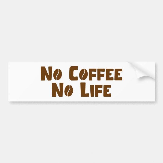 Autocollant De Voiture Pas de café Pas de vie (Devant)