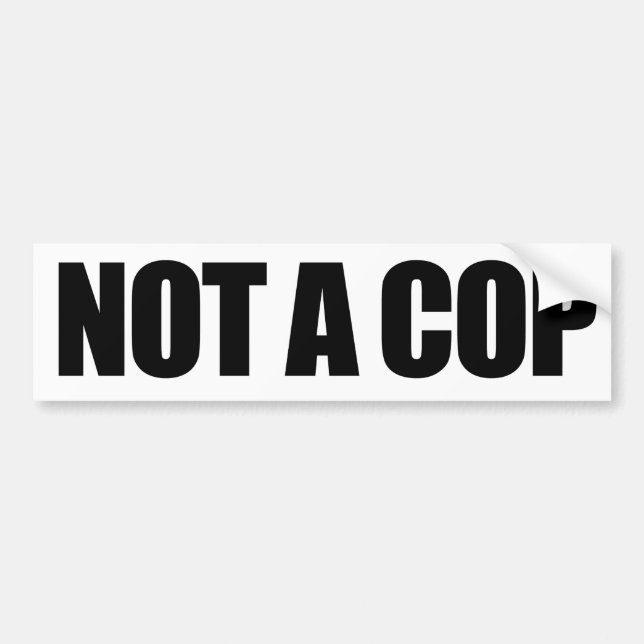 AUTOCOLLANT DE VOITURE PAS DE COP (Devant)