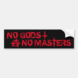 Autocollant De Voiture Pas de dieux Pas de maîtres Anarchy Sticker