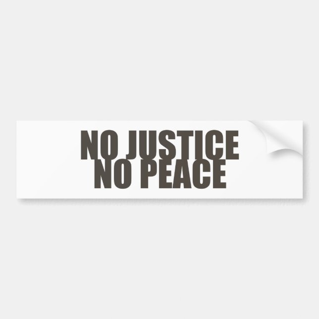 Autocollant De Voiture Pas de justice, pas de paix (Devant)
