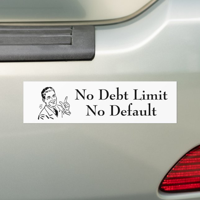Autocollant De Voiture Pas de limite de dette, pas de défaut (En voiture)