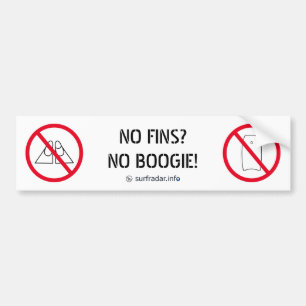 Autocollant De Voiture Pas de nageoires ? Pas de Boogie !