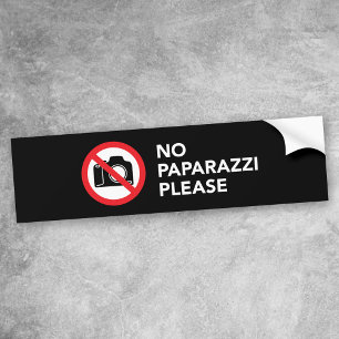 Autocollant De Voiture Pas de paparazzi S'il vous plaît - Pas de photo