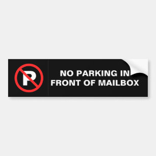 Autocollant De Voiture Pas de parking devant la boîte aux lettres