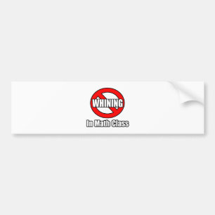 Autocollant De Voiture Pas De Whings Dans La Classe Math