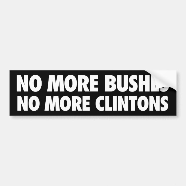 Autocollant De Voiture Pas plus ne bague plus de Clintons (Devant)
