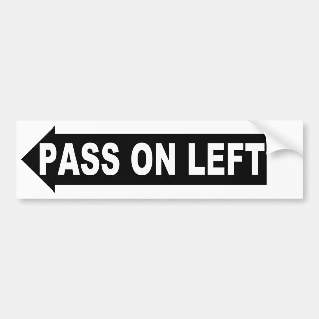 Autocollant De Voiture passez dessus à gauche (Devant)