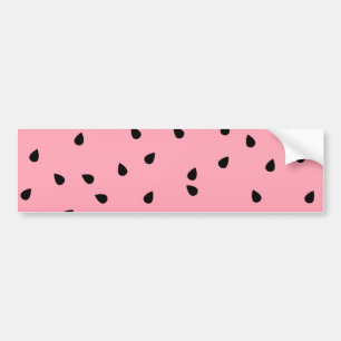 Autocollant De Voiture Pastèque Graines Noires Vibes d'Été Rose Juteux