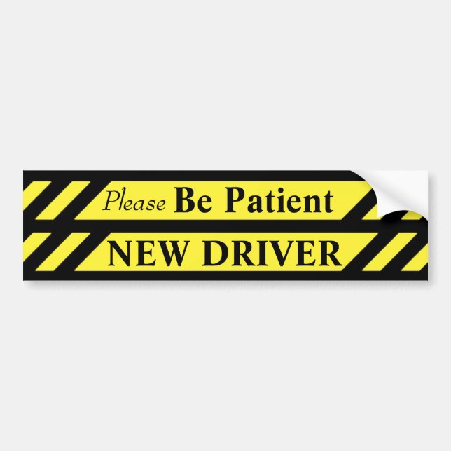 Autocollant De Voiture Patience Nouveau pilote (Devant)