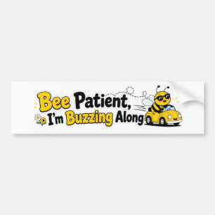 Autocollant De Voiture Patiente Abeille Je Suis En Route Drôle D'Abeille