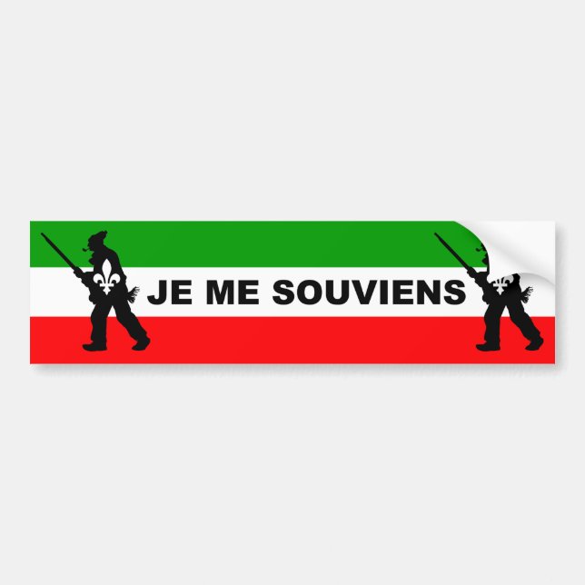 Autocollant De Voiture Patriotes 1837 JE ME SOUVIENS (Devant)