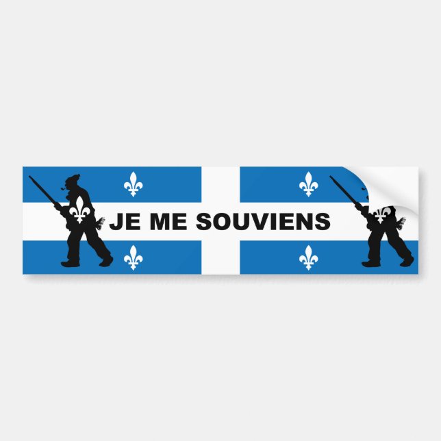 Autocollant De Voiture Patriotes 1837 JE ME SOUVIENS (QUÉBEC) (Devant)