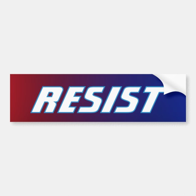 Autocollant De Voiture Patriotique Résister à la politique (Devant)