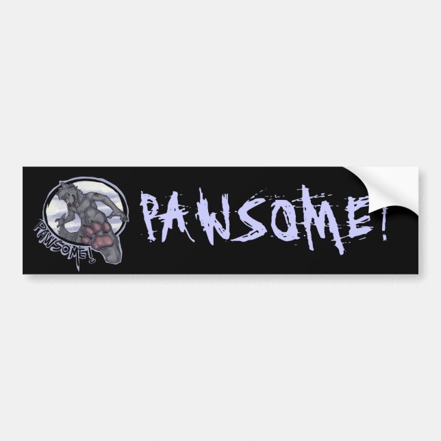 Autocollant De Voiture pawsome, PAWSOME ! (Devant)
