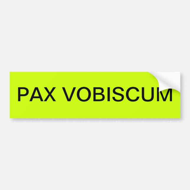 AUTOCOLLANT DE VOITURE PAX VOBISCUM (Devant)